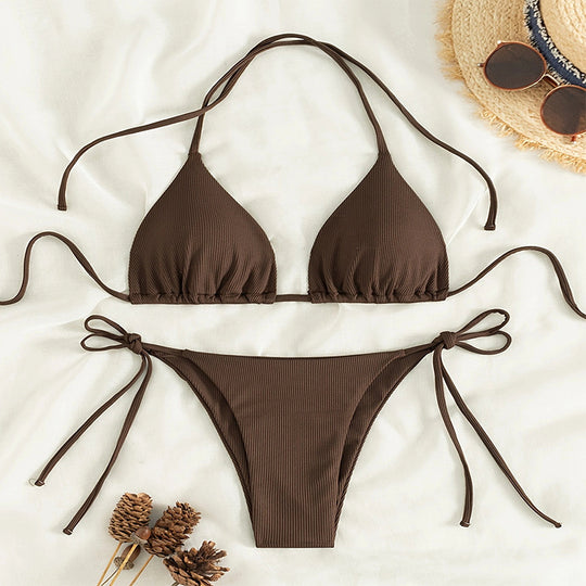 Damen Triangel-Bikini mit verstellbarem Halter und schmeichelndem Schnitt EB