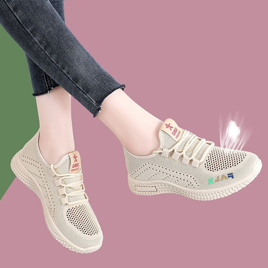 Damen Luftige Freizeitsneaker mit atmungsaktiver Mesh-Oberfläche EB