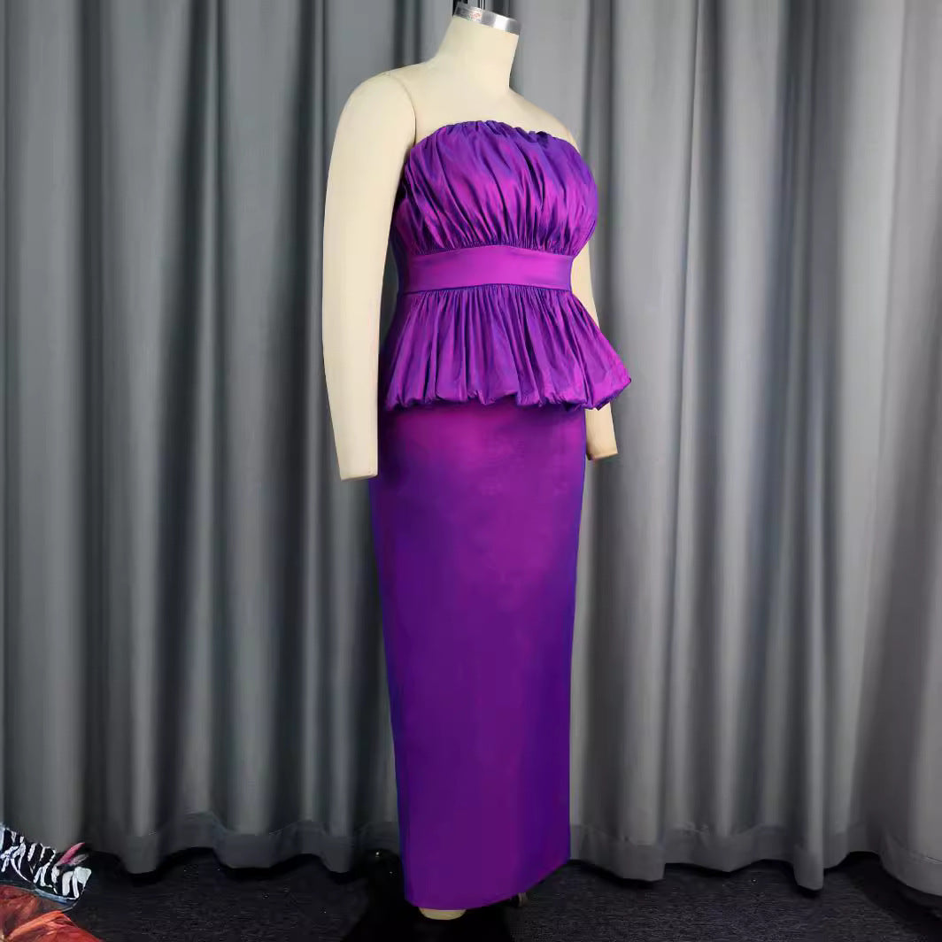Damen Elegantes Abendkleid mit gerafftem Oberteil und figurbetonter Silhouette EB