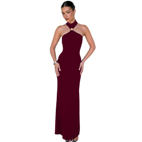Damen Elegantes Abendkleid mit schickem Stehkragen und figurbetontem Schnitt EB