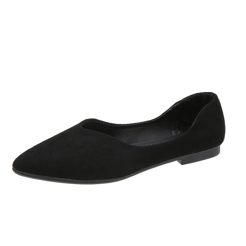 Damen  spitze Ballerina aus Microvelours mit gepolstertem Komfortfußbett EB