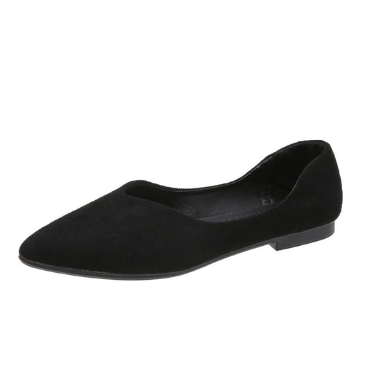 Damen  spitze Ballerina aus Microvelours mit gepolstertem Komfortfußbett EB