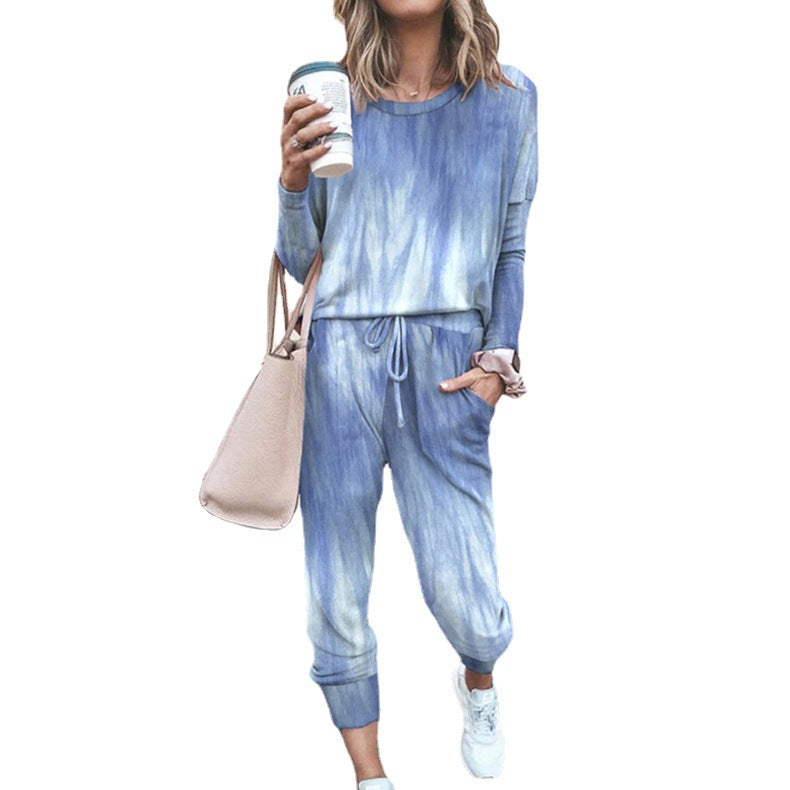 Damen Sweatpants-Set mit Sternen-Print und elastischem Bund EB