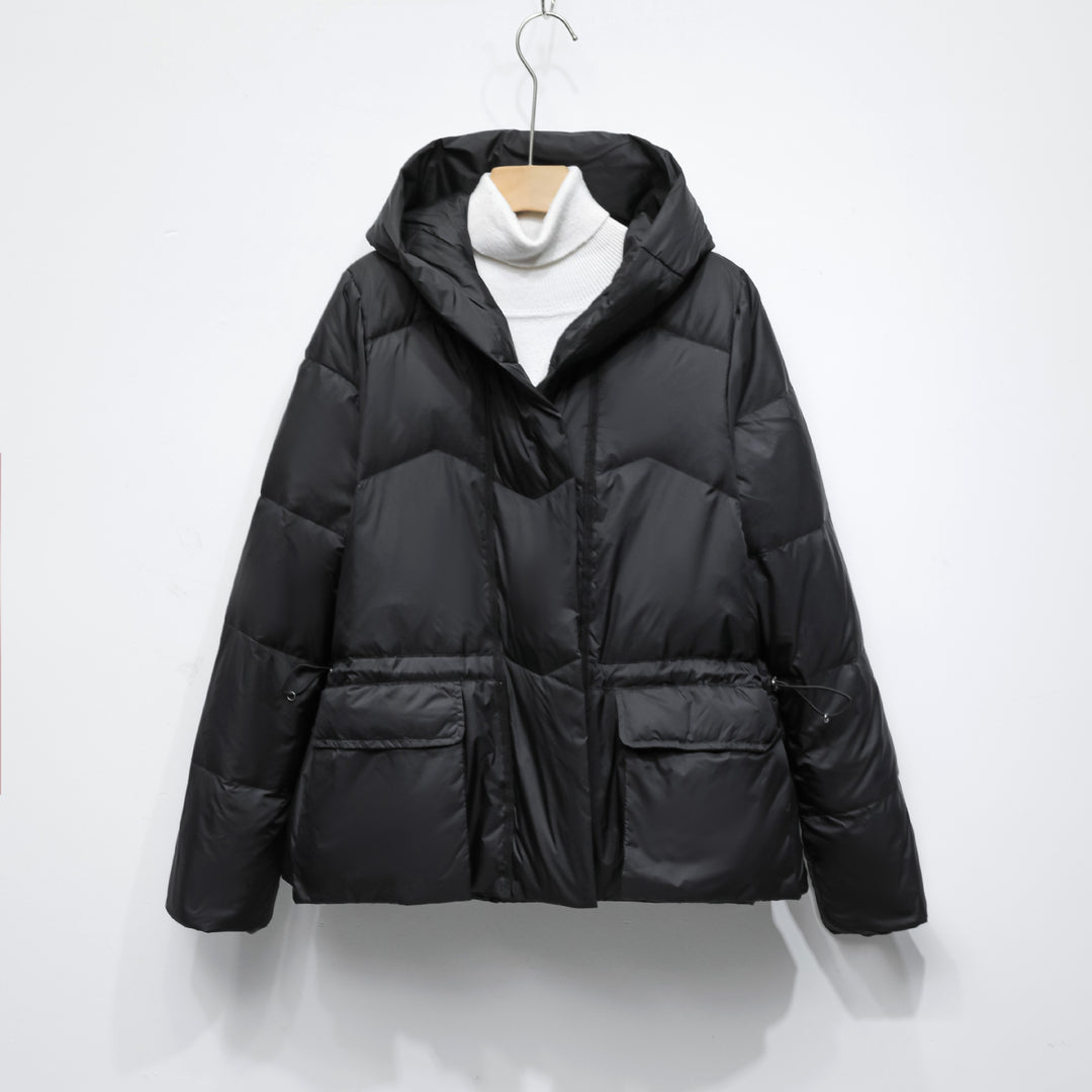 Damen Wintersteppjacke mit stylishen Taschen und Kapuze EB