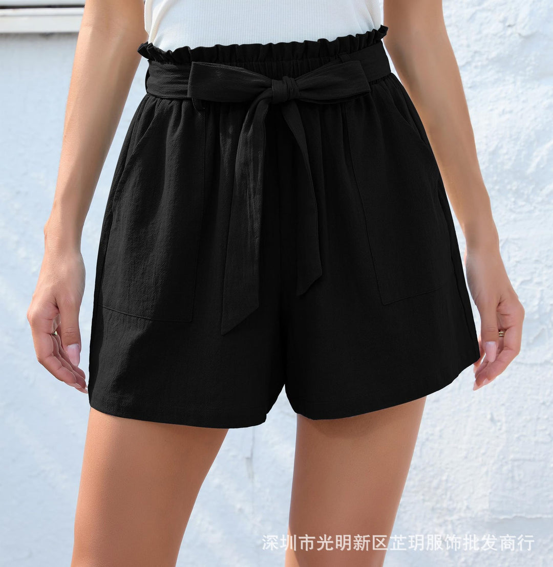 EB | Shorts mit Rüschenrand und Schleife