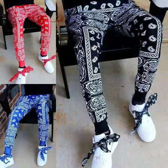 Herren Cargo-Jogginghose im extravaganten Paisley-Muster EB
