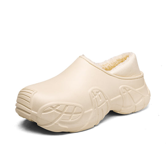 Damen Gemütliche Clogs mit flauschigem Innenfutter und rutschfester Sohle EB