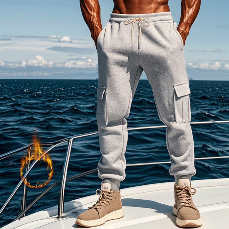 Herren Sportliche Cargo-Jogginghose mit elastischem Bund und praktischen Taschen EB