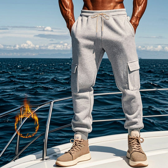 Herren Sportliche Cargo-Jogginghose mit elastischem Bund und praktischen Taschen EB