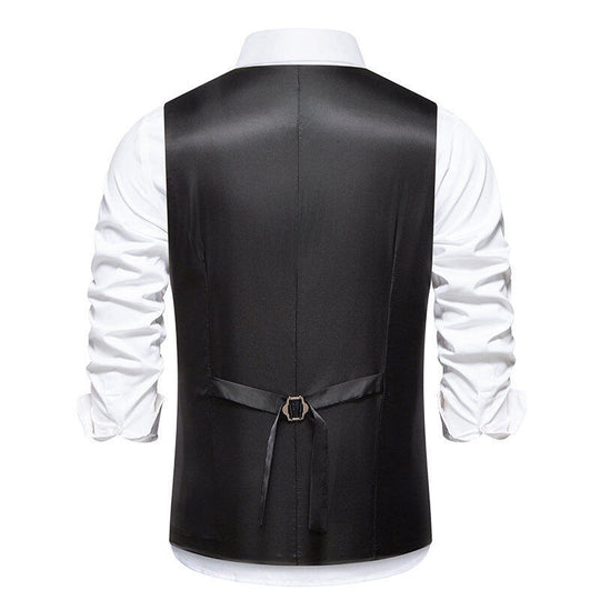 Herren elegante Doppelreiher-Weste mit dekorativem Muster EB