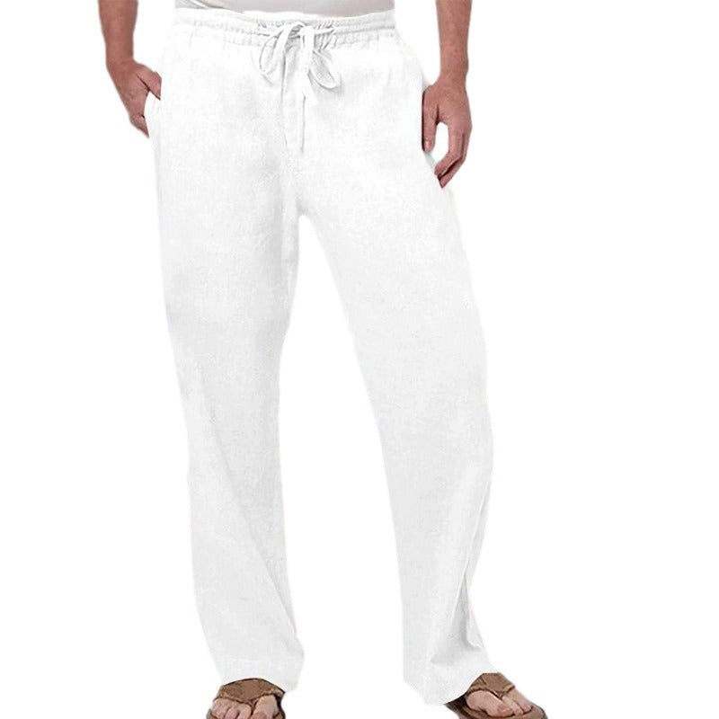 Herren nan weiche Loungehose aus Baumwolljersey mit elastischem Tunnelzugbund und seitlichen Eingrifftaschen EB
