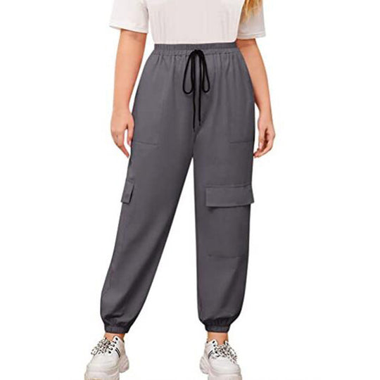 Damen Cargo-Hose mit elastischem Bund und modernen Taschen EB
