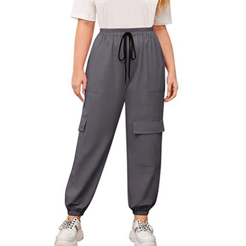 Damen Cargo-Hose mit elastischem Bund und modernen Taschen EB