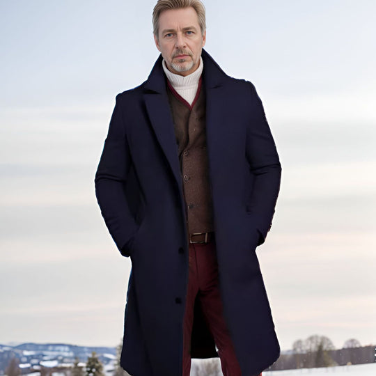 Herren eleganter Wollmantel EB