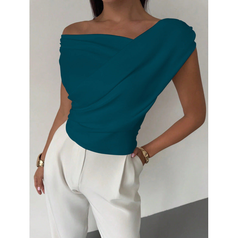Damen Wickeloberteil mit weichem Stoff und elegantem Design EB