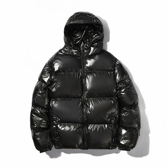 Unisex nan glänzende Steppjacke mit Kapuze, wärmeisolierender Füllung und winddichter Membran EB