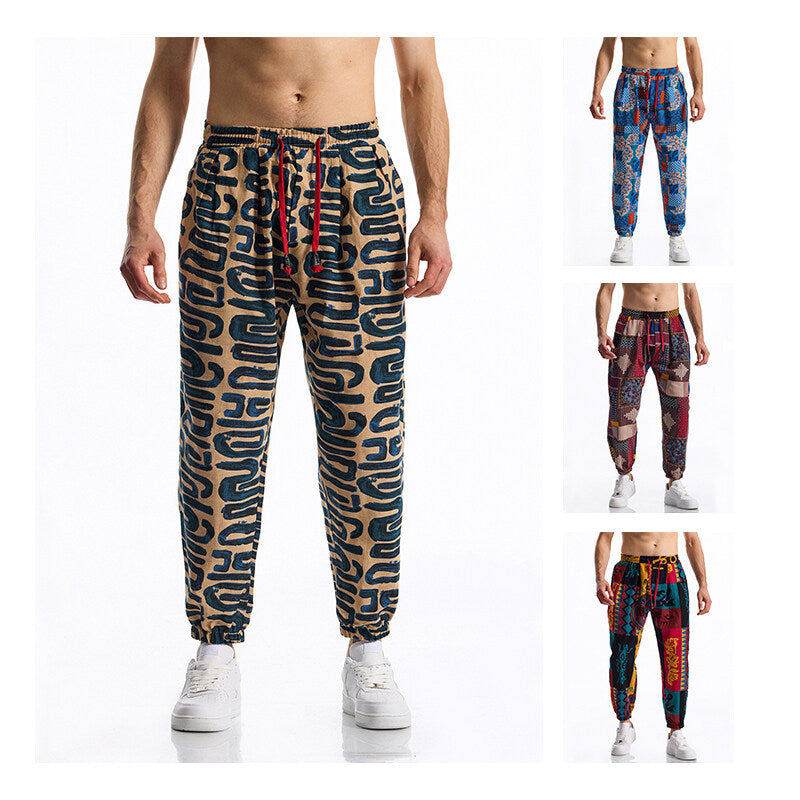 Herren Jogginghose mit modernem Patchwork-Design EB