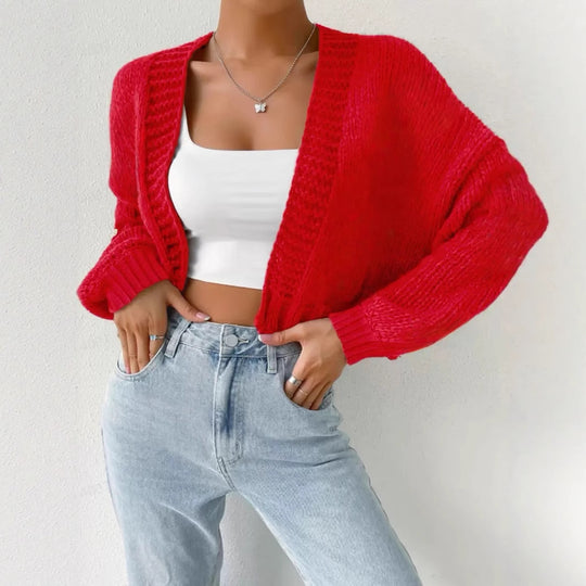 Damen Strukturierter Strick-Cardigan mit lässigem Schnitt EB