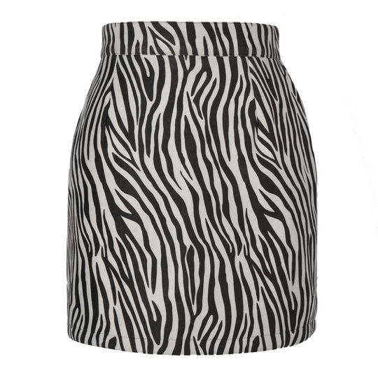 Damen Minirock mit Paisleymuster und hohem Schnitt EB
