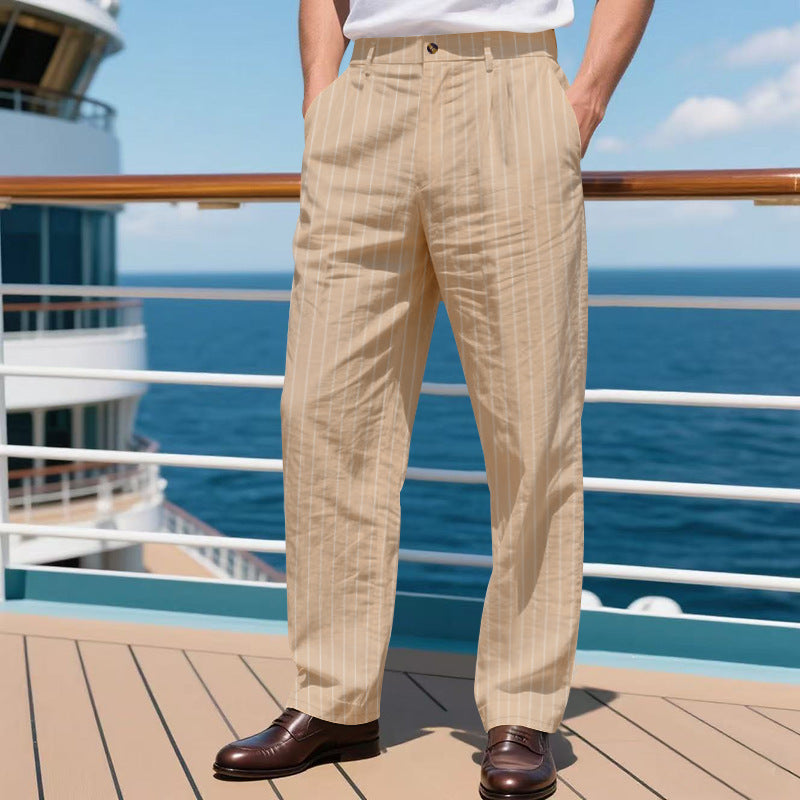 Herren elegante Streifen-Hose EB