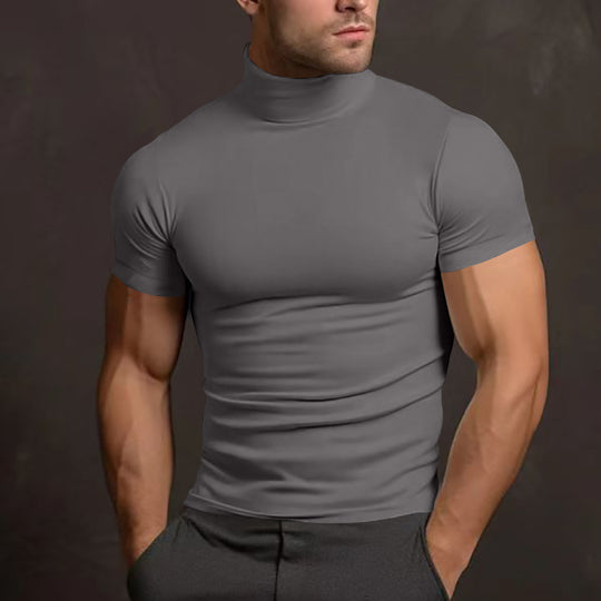 Herren Langarm-Turtleneck-Shirt aus atmungsaktivem Stretchmaterial EB