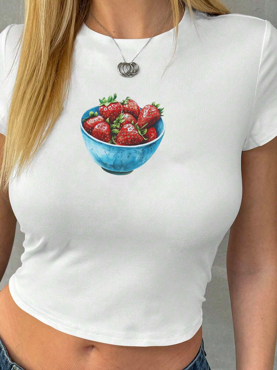 Damen Crop Top mit 90er Jahre Aufdruck EB