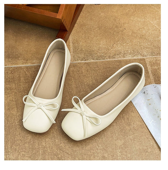 Damen Elegante und bequeme Ballerinas mit süßem Schleifen-Detail EB