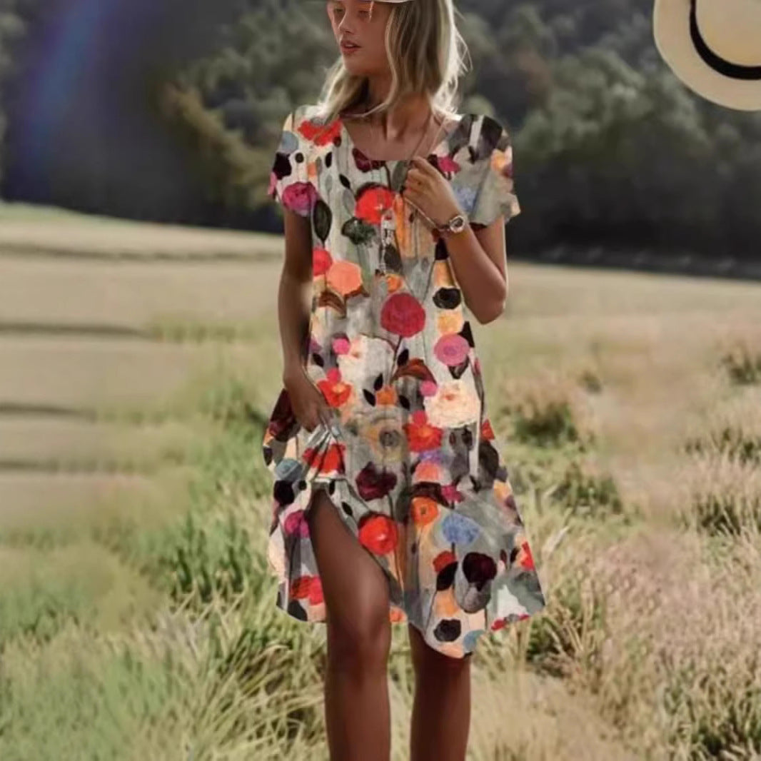 Damen Freizeitkleid mit floralem Design EB