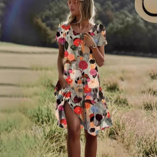 Damen Freizeitkleid mit floralem Design EB