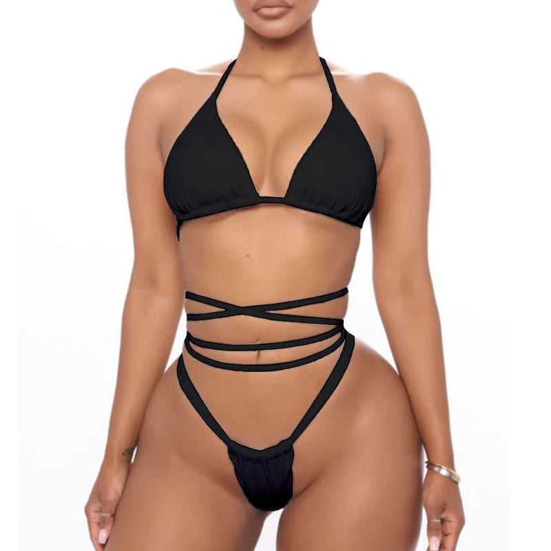 Damen Triangel-Bikini-Set mit raffinierten Schnürdetails EB