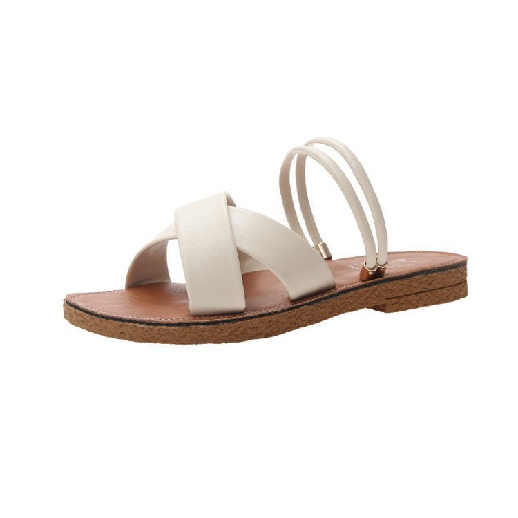 Damen komfortable und stilvolle Riemchensandalen mit geflochtenem Design EB
