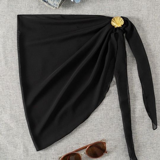 Damen Strandrock mit raffiniertem Knoten und dekorativer Muschelapplikation EB