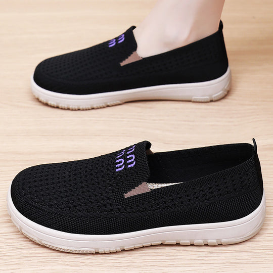 Damen Atmungsaktive Slip-On Sneaker mit rutschfester Sohle EB