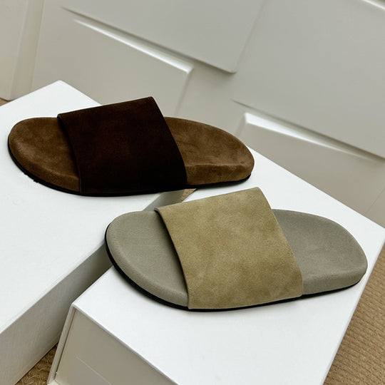 Damen Moderne Clogs mit weichem Leder-Obermaterial EB