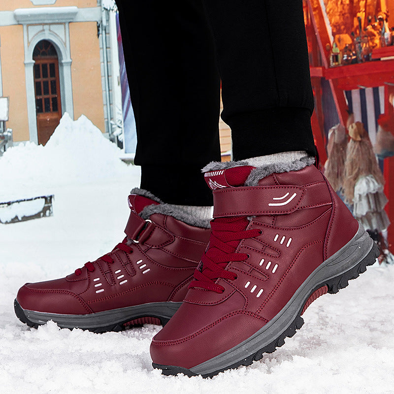 Damen Winterfest und isolierte Wanderboots mit Klettverschluss EB