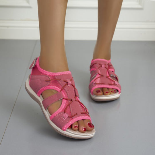 Damen bequeme Riemchen-Sandalen mit ergonomischem Fußbett EB