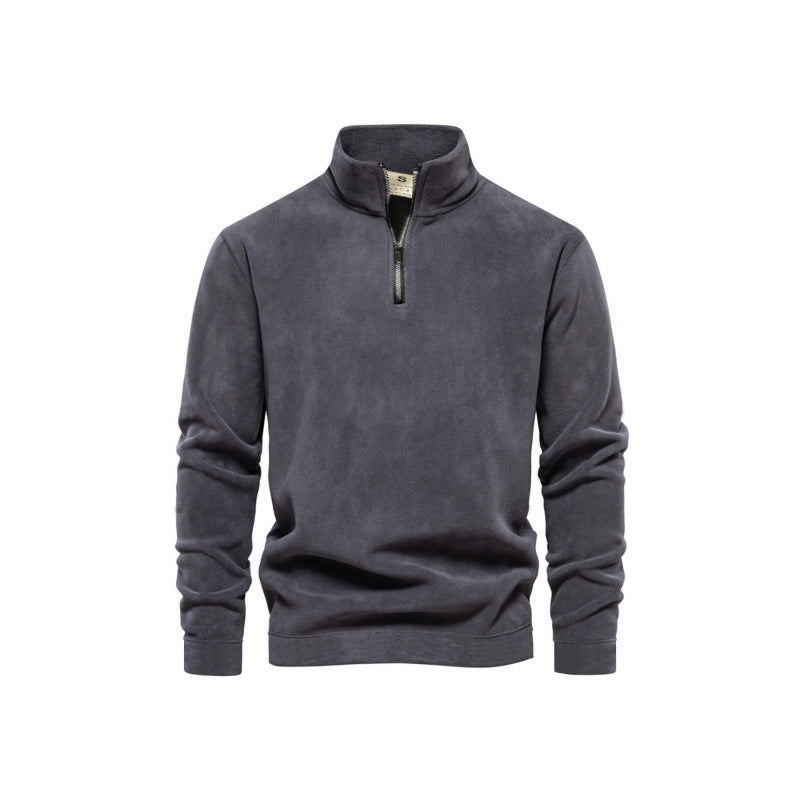 Herren Fleece-Pullover mit Stehkragen EB