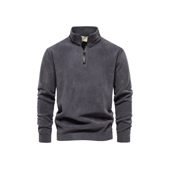 Herren Fleece-Pullover mit Stehkragen EB