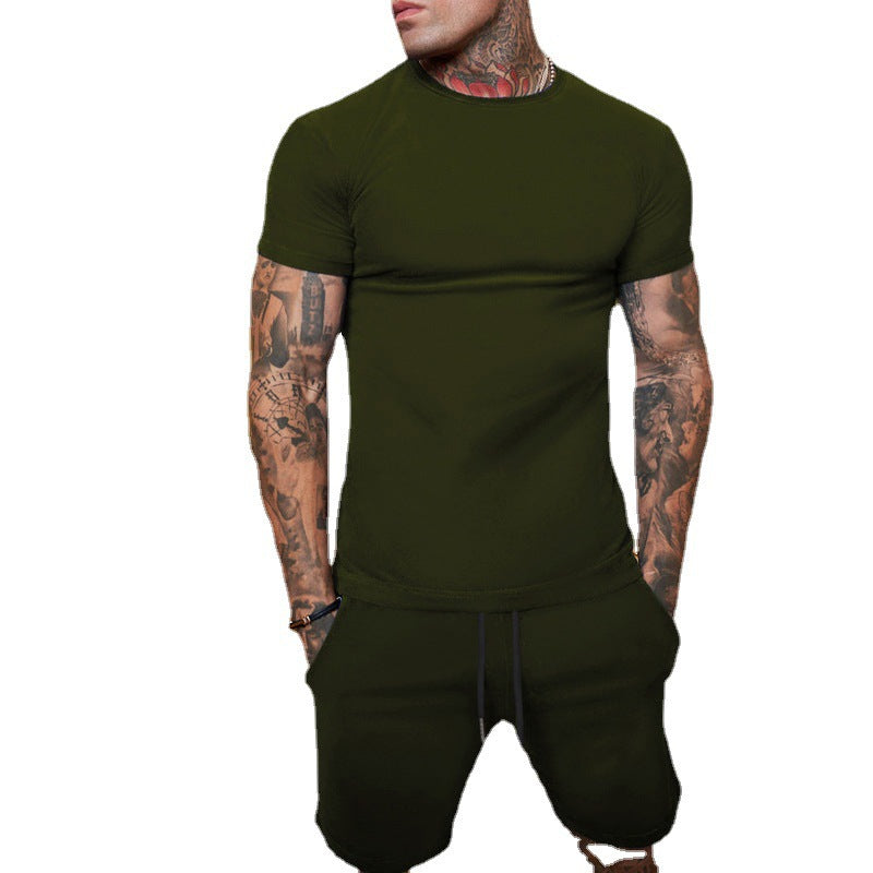 Herren sportliches Freizeit-Set aus weichem Baumwollmix mit elastischem Bund EB