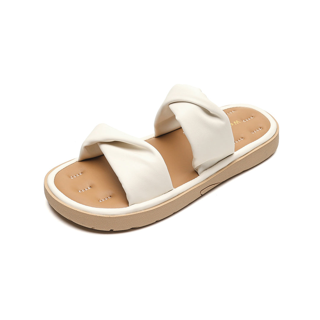 Damen Flip-Flops mit elegantem Schleifen-Design und gepolsterter Sohle EB
