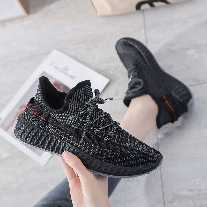 Damen atmungsaktive Sneakers mit flexiblem Obermaterial und dämpfender Sohle EB