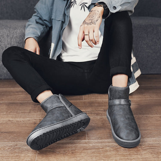 Damen elegante kurze Stiefel mit verstellbarem Riemen EB