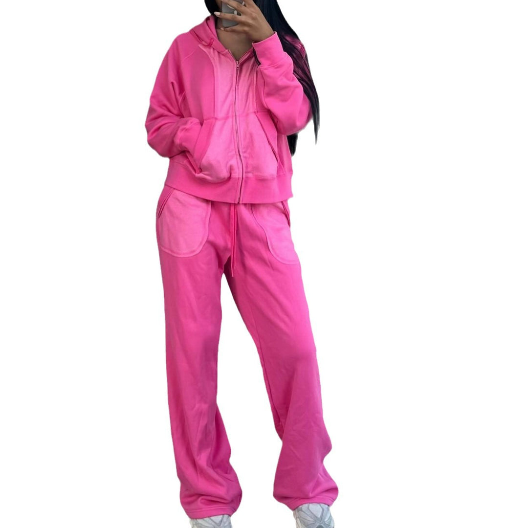 Damen lässiger Hoody- und Freizeithosen-Set EB