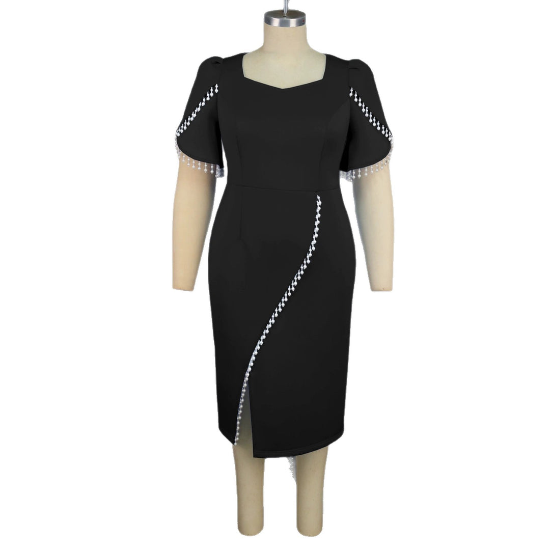 Damen figurbetontes Kleid mit eleganten Paillettenverzierungen EB