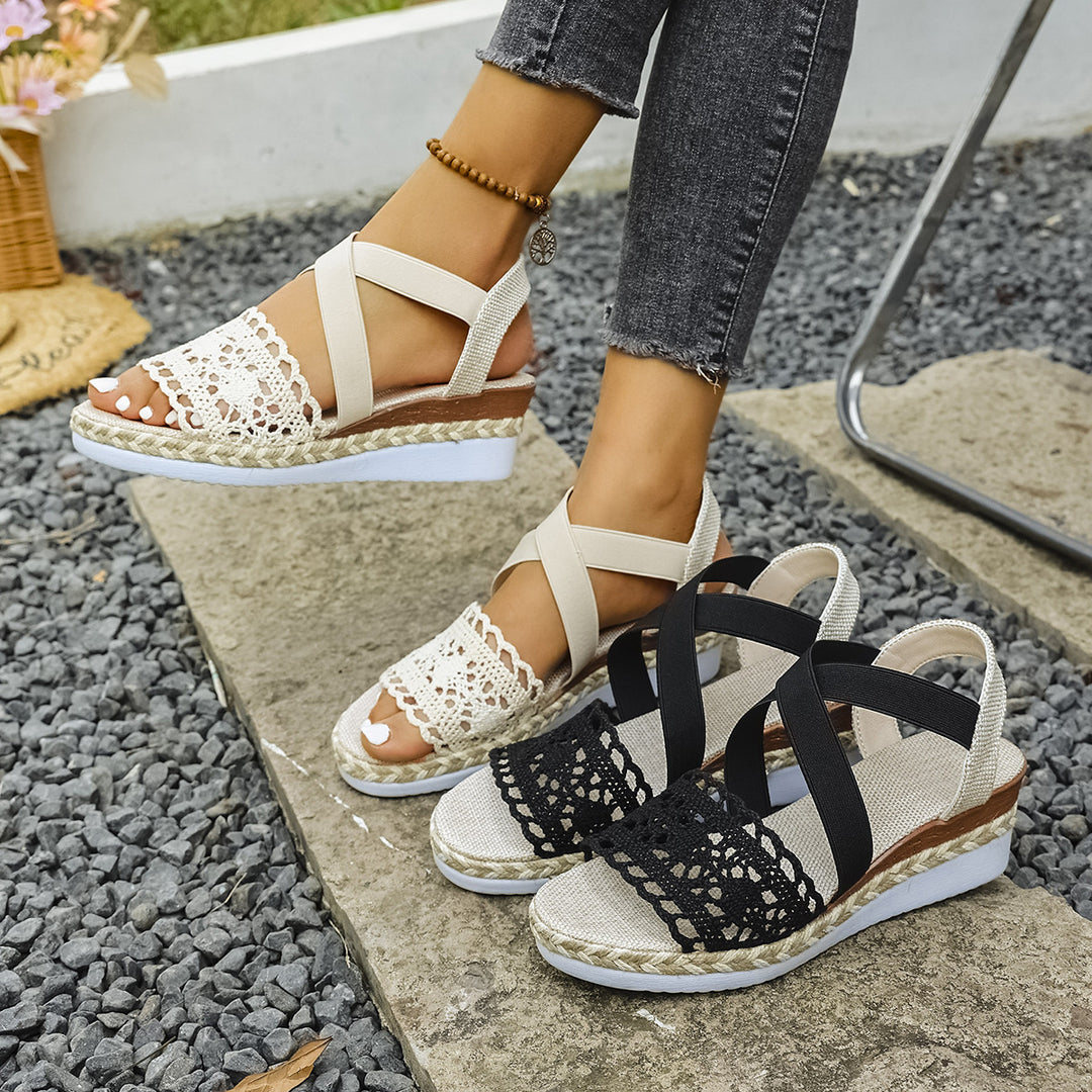 Damen Plateau Sandalen EB