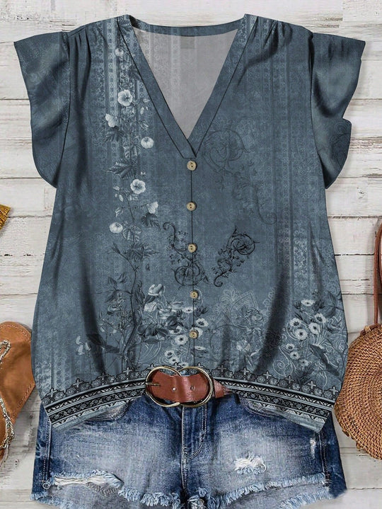 Damen Bluse mit floralem Muster EB