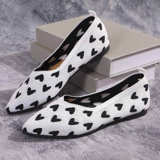 Damen modische Slipper mit Herzmuster EB