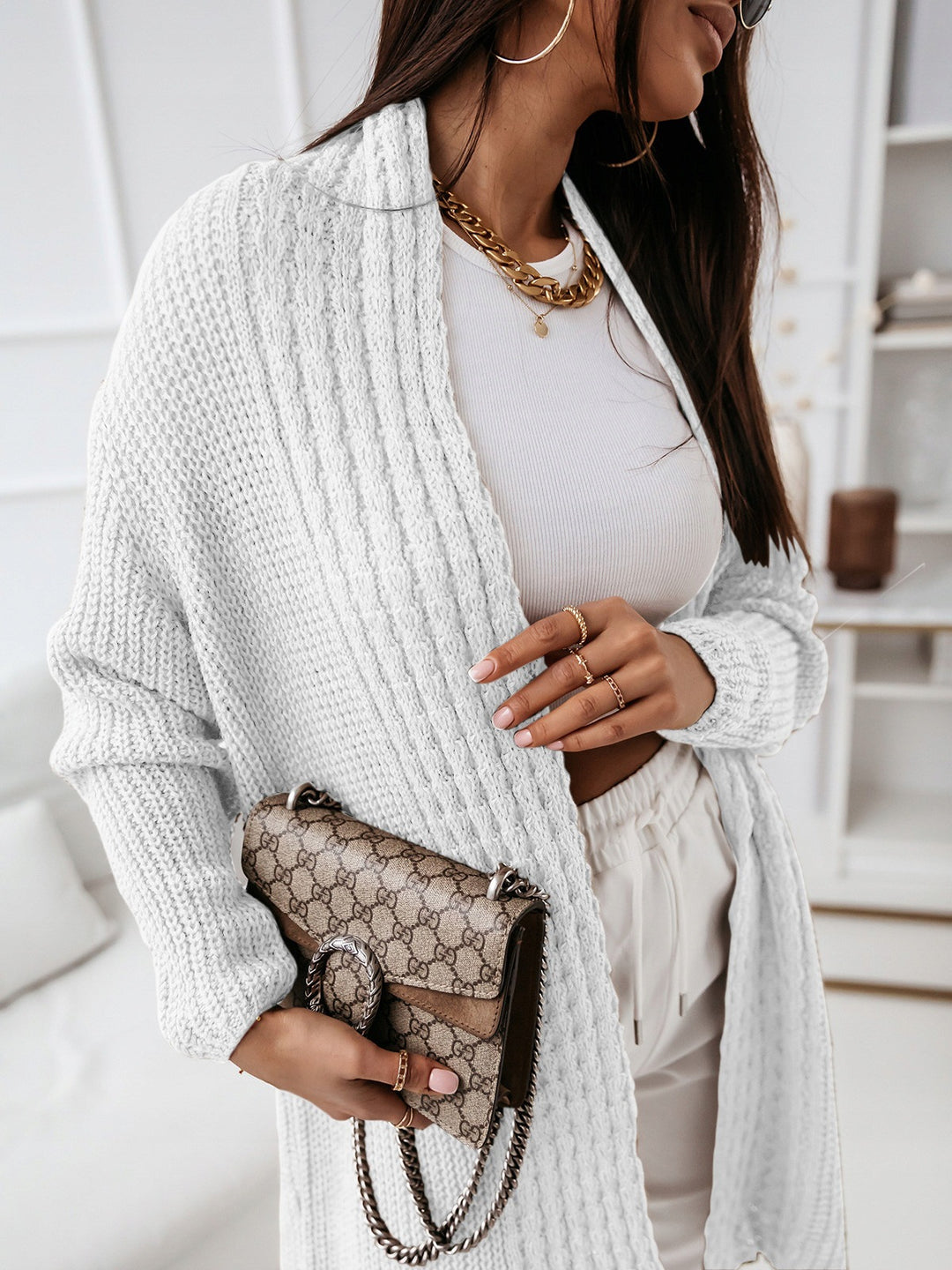 Damen Langarm Strickcardigan EB