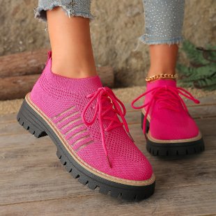Damen Atmungsaktive und bequeme Sneaker mit auffälliger Sohle EB