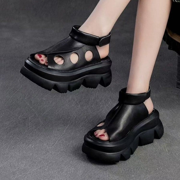 Damen Plateau-Sandalen mit modischem Cut-Out-Design und bequemer Sohle EB